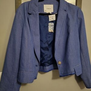 Anthropologie Indigo Blazer